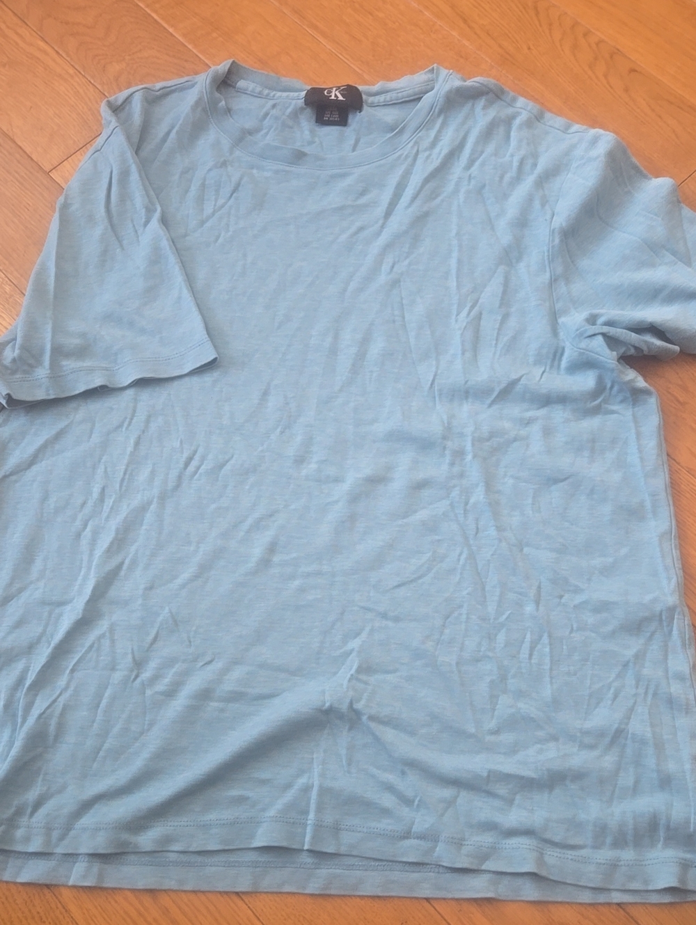 Calvin Klein Light Blue Crew Neck Short Sleeve Tee